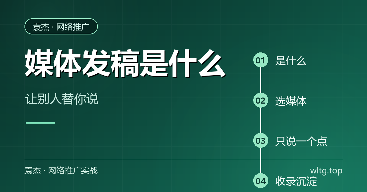 媒体发稿四步流程图